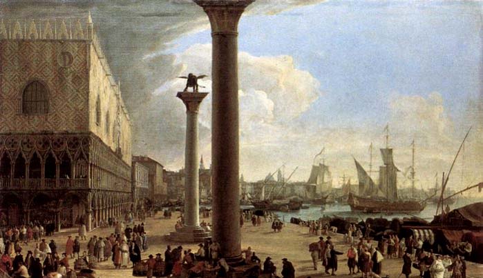 CARLEVARIS, Luca The Wharf, Looking toward the Doge-s Palace